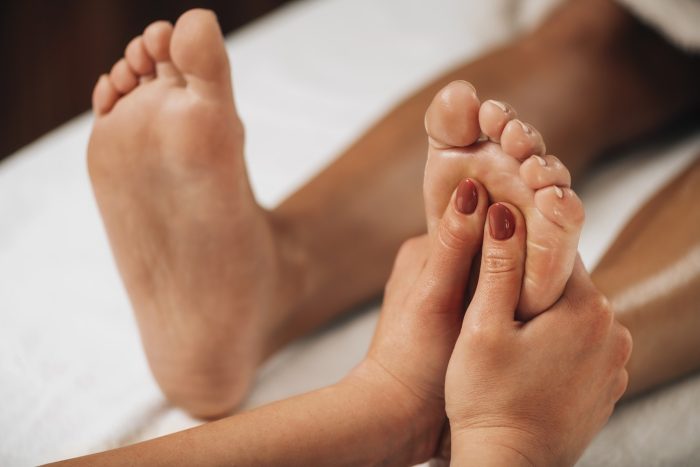 Foot massage for stress reduction and well-being